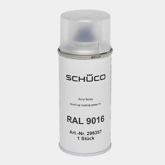 Color Spray 150 ml Verkehrsweiß Offizieller Schüco Shop Deutschland