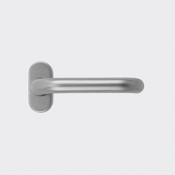 Türdrücker / Türgriff, schräg / Schüco 210919 Edelstahl (INOX)