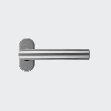 Türdrücker / Türgriff, gerade / Schüco 240037 Edelstahl (INOX)