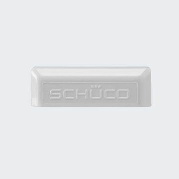 Schüco Wasserschlitzkappen / Entwässerungskappen Cremeweiß, ähnlich RAL 9001