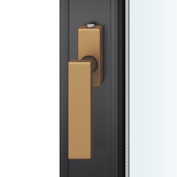 FSB 1003 Fenstergriff mit Knopfverriegelung Aluminium gestrahlt, bronzefarbig eloxiert (0410)