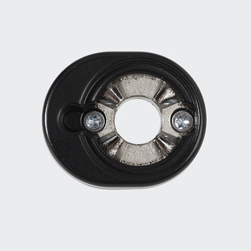 RC Befestigungsrosette RAL 9005 (Tiefschwarz)