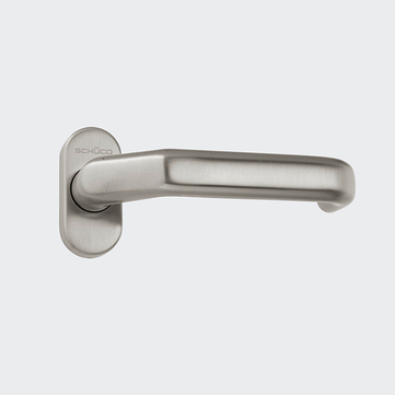 Türdrücker / Türgriff, gekröpft / Schüco 210723 Edelstahl