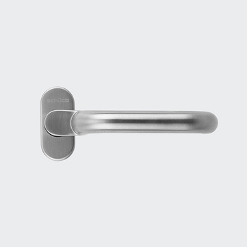 Türdrücker / Türgriff, gekröpft / Schüco 240018 Edelstahl (INOX)