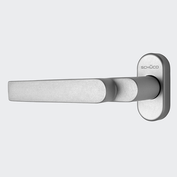 Türdrücker / Türgriff, gekröpft / Schüco 240156 EV1 (Silber) | Gekröpft