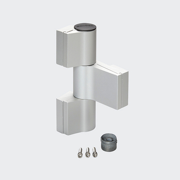 Aufsatzband für nach innen oder außen öffnende Anschlagtüren, 3-teilig INOX Look