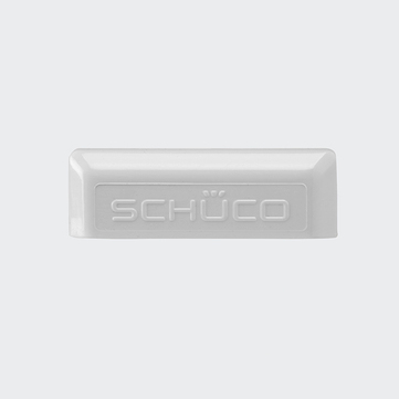 Schüco Wasserschlitzkappen / Entwässerungskappen Cremeweiß, ähnlich RAL 9001