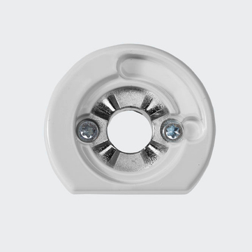 RC Befestigungsrosette RAL9010 (Reinweiß) | Rechts