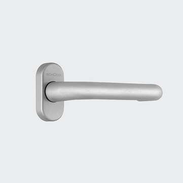 Türdrücker / Türgriff, gerade / Schüco 210678 Naturton / Silberfarbig (E6/C0 (EV1))