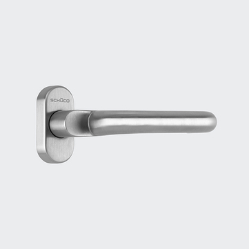 Türdrücker / Türgriff, gekröpft / Schüco 240018 Edelstahl (INOX)