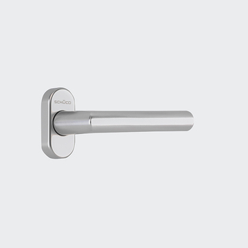 Türdrücker / Türgriff, gerade / Schüco 240032 Naturton / Silberfarbig (E3/C0 (EV1))