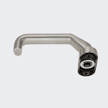 Türdrücker / Türgriff, gekröpft / Schüco 210723 Edelstahl