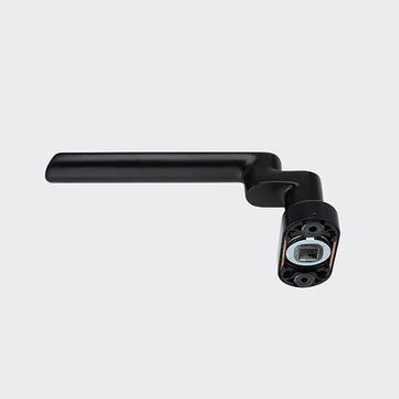 Türdrücker / Türgriff, gekröpft / Schüco 240157 RAL 9005 (Tiefschwarz) | Gekröpft