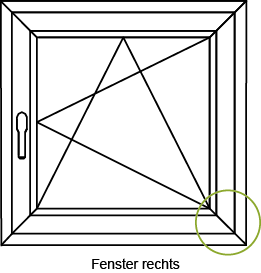 Falzecklager Rechts