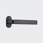 Türdrücker / Türgriff, gekröpft / Schüco 240157 RAL 9005 (Tiefschwarz) | Gekröpft