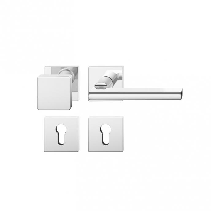 FSB 1035 Türdrücker-Knopf Garnitur Edelstahl hochglanzpoliert (6205)