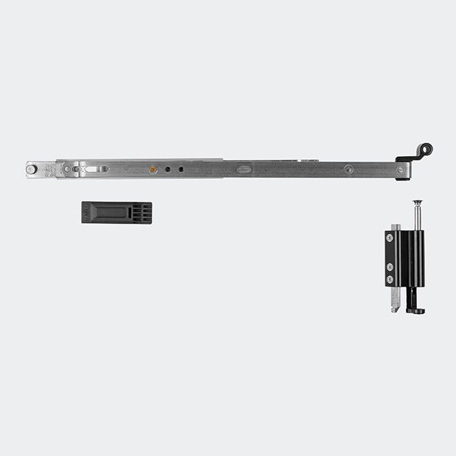 Drehkipp-Schere 130 kg Links | Tiefschwarz