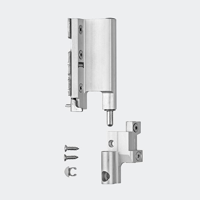 Ecklager 160 kg Links | Naturton/Silberfarbig