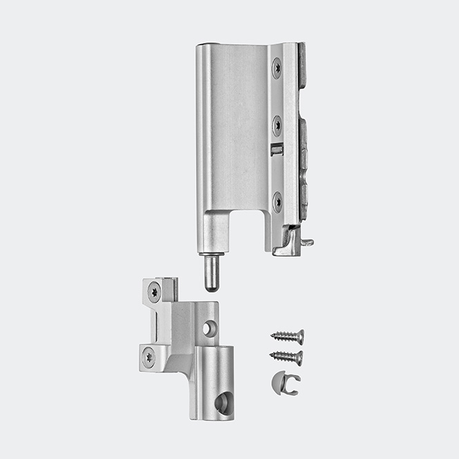 Ecklager 160 kg Rechts | Naturton/Silberfarbig