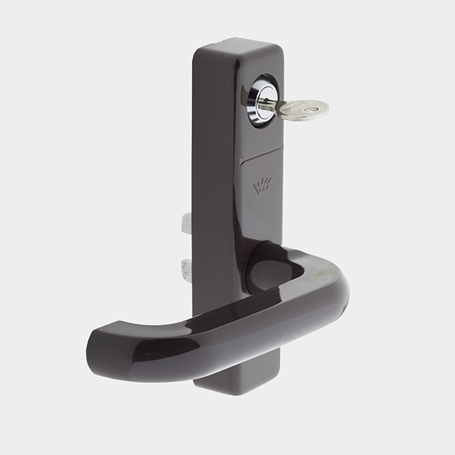 Fenstergriff (Getriebehandhebel) abschließbar, 21457900 Braun | Links