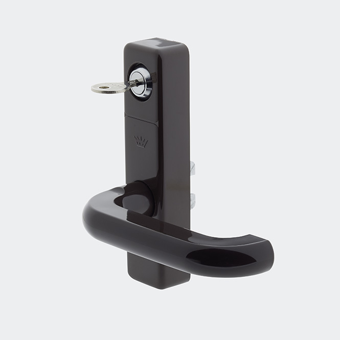 Fenstergriff (Getriebehandhebel) abschließbar, 2145800 Braun | Rechts