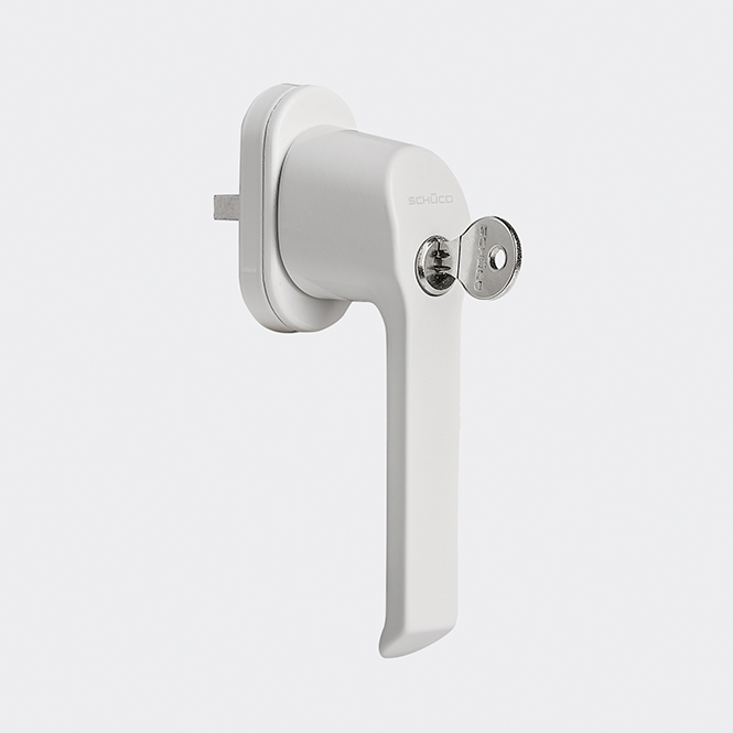 Fenstergriff abschließbar Weiß 