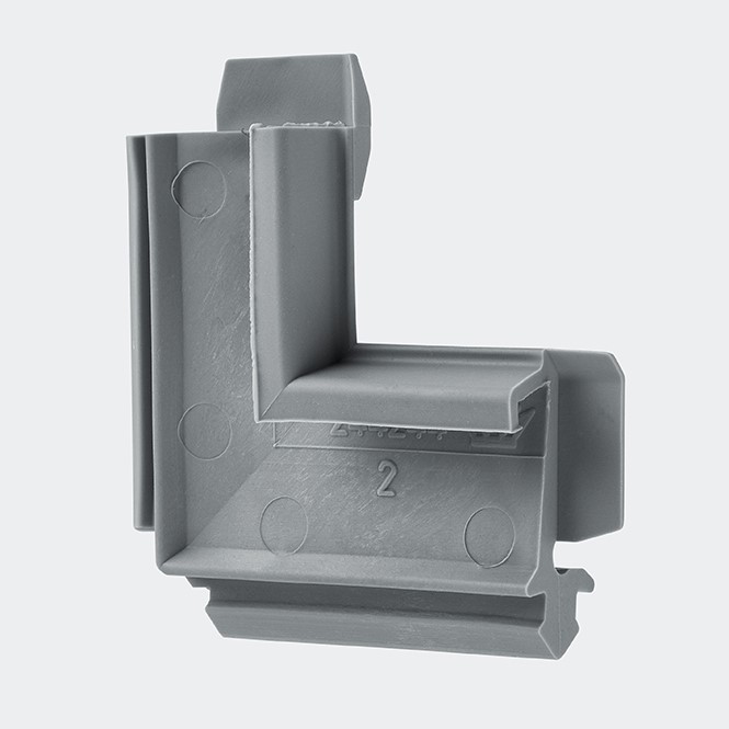 Dichtungsecken für Mitteldichtung Silbergrau