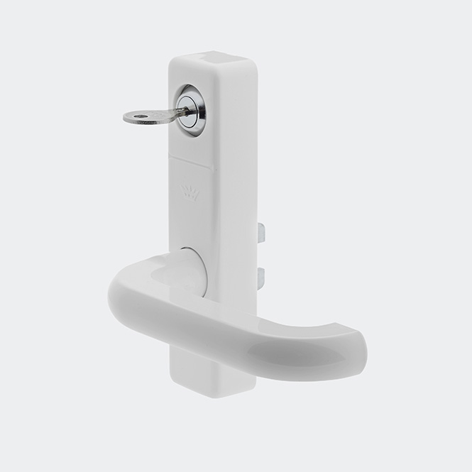 Fenstergriff (Getriebehandhebel) abschließbar, 21457800 Weiß | Rechts