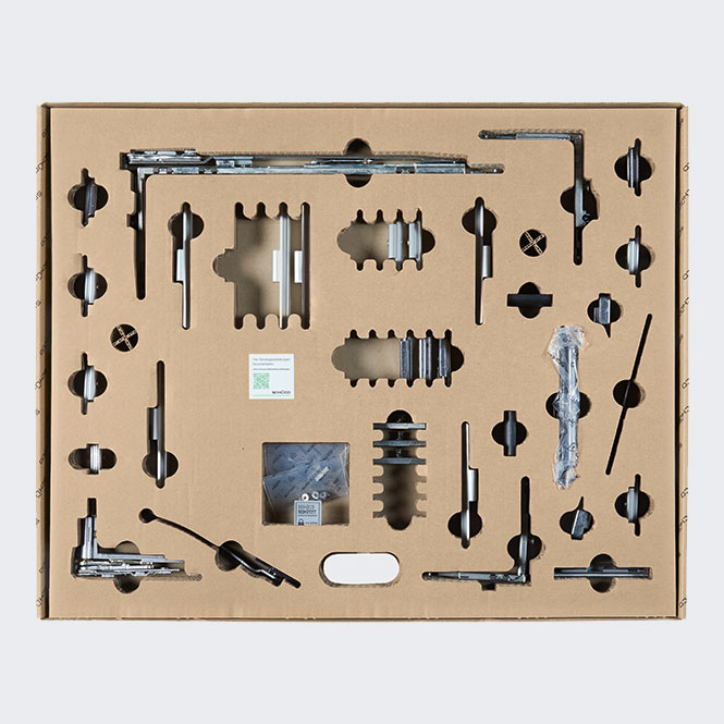 Einbruchhemmender Drehkipp-Nachrüstbeschlag Typ 2 / Typ 3 DIN links 