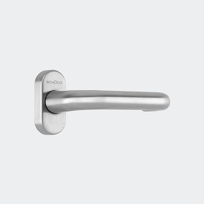 Türdrücker / Türgriff, gerade / Schüco 210713 Edelstahl (INOX)