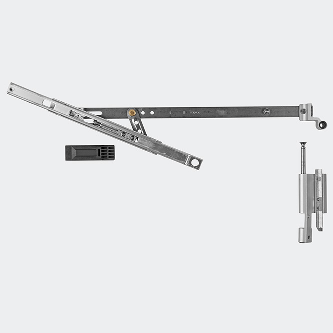 Drehkipp-Schere 160 kg Links | Naturton/Silberfarbig