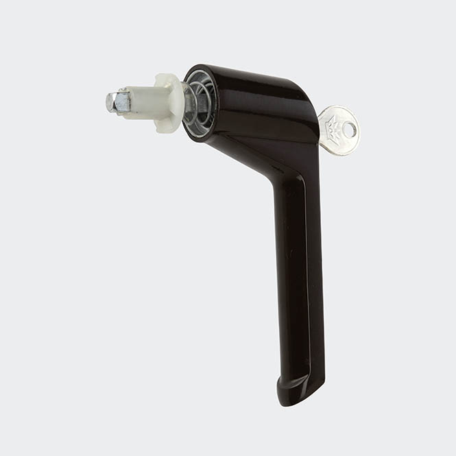 Fenstergriff (Steckgriff) abschließbar, 25490400 Braun 