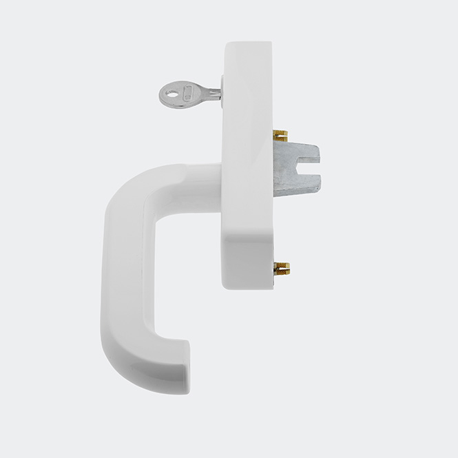 Fenstergriff (Getriebehandhebel) abschließbar, 21457800 Weiß | Rechts