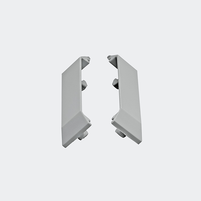 Schüco Wasserschlitzkappen / Entwässerungskappen Grau (7001)