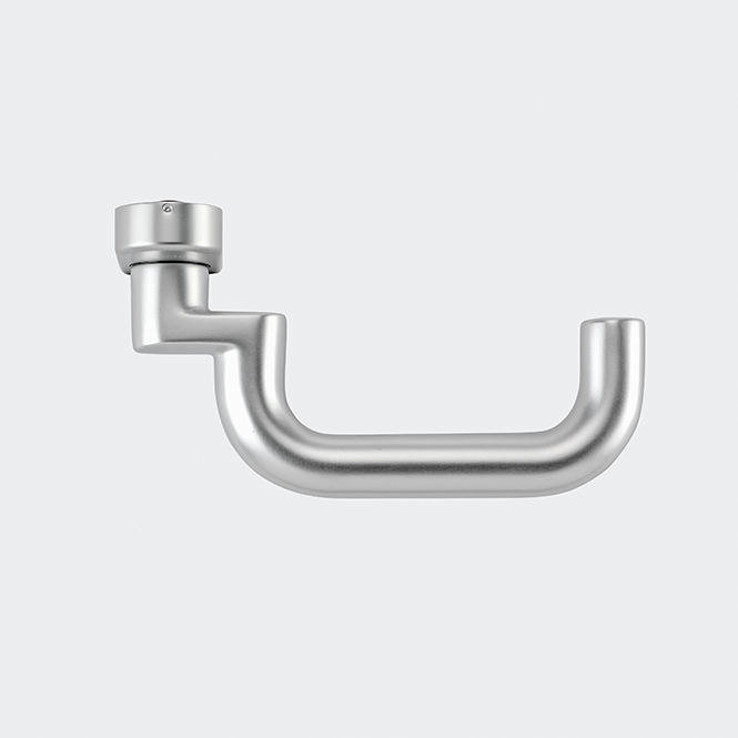 Türdrücker / Türgriff, gekröpft / Schüco 240014 Naturton / Silberfarbig (E3/C0 (EV1))