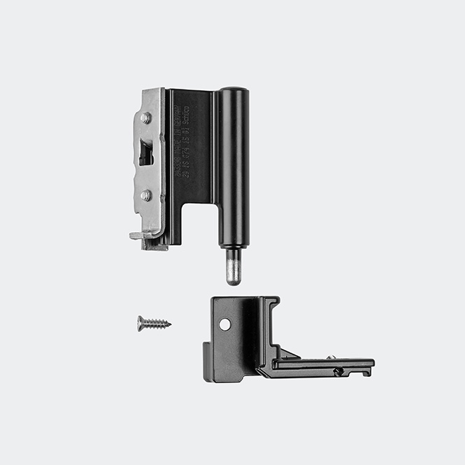 Ecklager 130 kg Rechts | Tiefschwarz