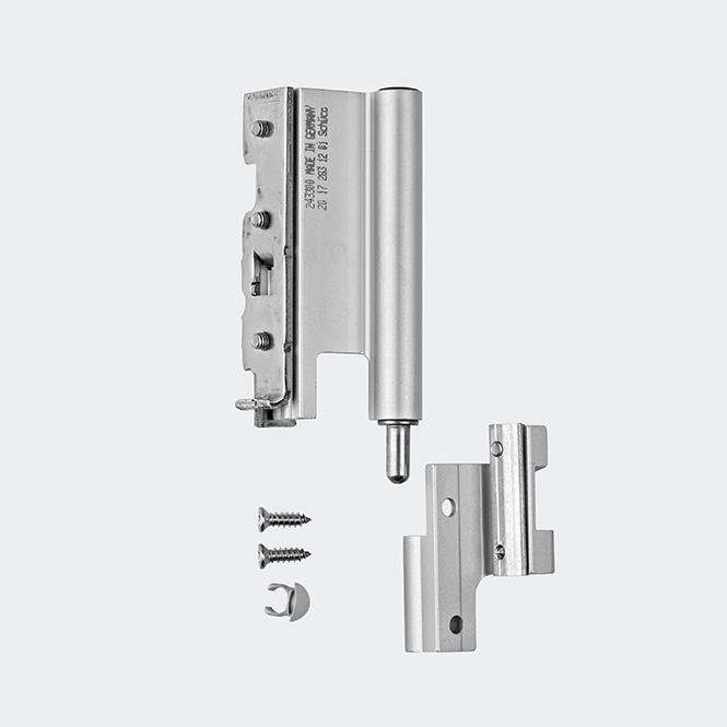 Ecklager 160 kg Rechts | Naturton/Silberfarbig
