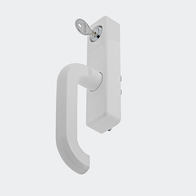 Fenstergriff (Getriebehandhebel) abschließbar, 21457800 Weiß | Rechts