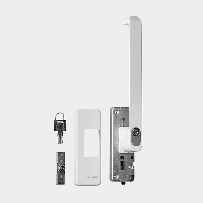 Fenstergriff Verkehrsweiß | DIN rechts