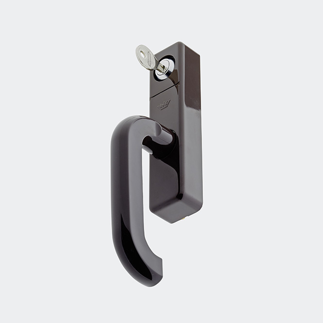 Fenstergriff (Getriebehandhebel) abschließbar, 2145800 Braun | Rechts