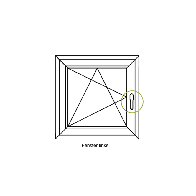 Fenstergriff mit Sperrtaste 