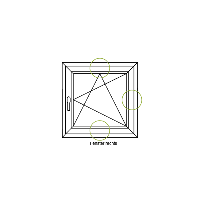 Schließrolle außen liegend
