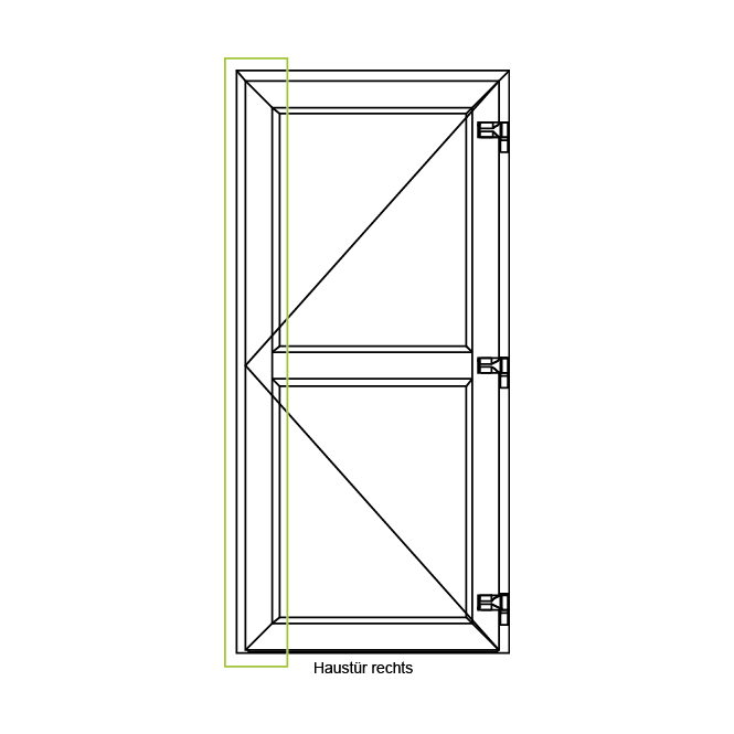 Haustürschloss 2-Schwenkriegel 45 mm