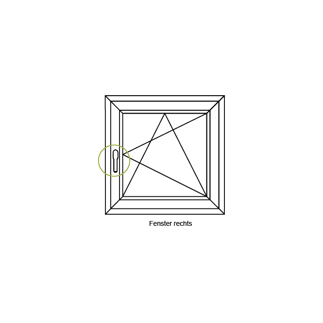 Fenstergriff (Steckgriff), 23423600 Braun