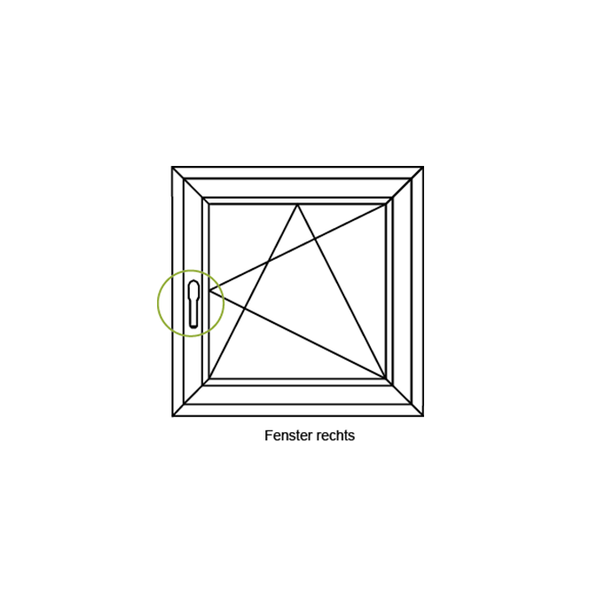 Fenstergriff mit Sperrtaste 