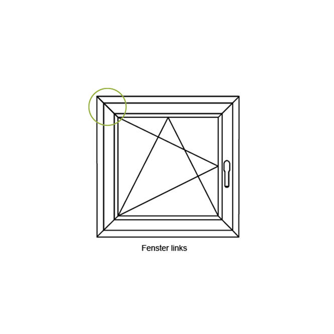 Dreh-Kipp-Schere Systembeschlag Schwarz | 250 mm