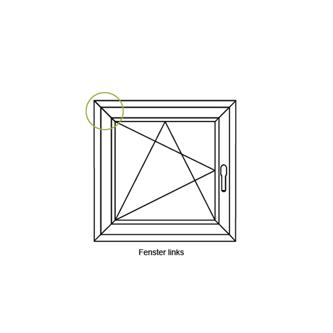 Dreh-Kipp-Schere Systembeschlag Schwarz | 400 mm
