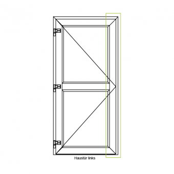 Haustürschloss (Rundbolzen) für niedrige Türen 